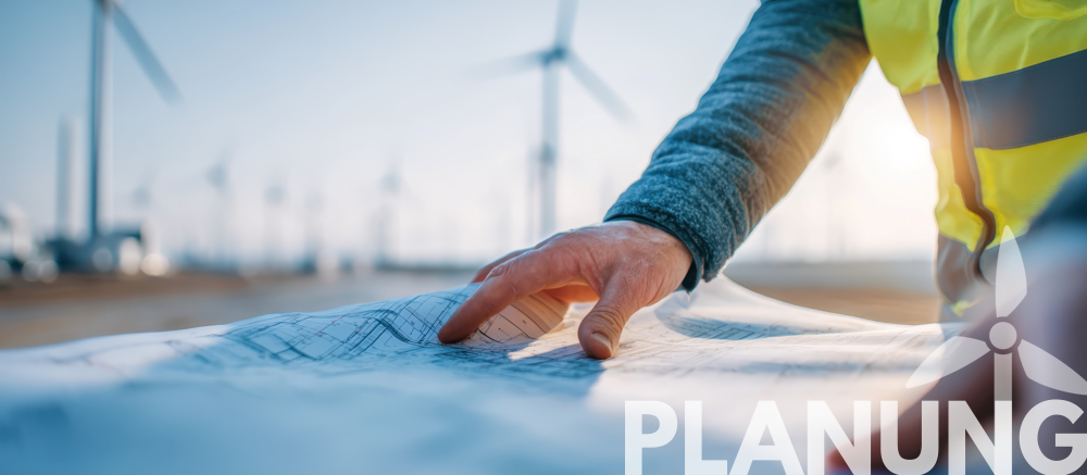 Wir begleiten Windenergieprojekte von der Standortbewertung bis zur technischen Detailplanung.
